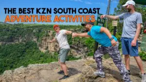 A group of travelers enjoying a premium day trip experience at Wild 5 Adventures in Oribi Gorge, featuring family-friendly outdoor activities on the KZN South Coast.